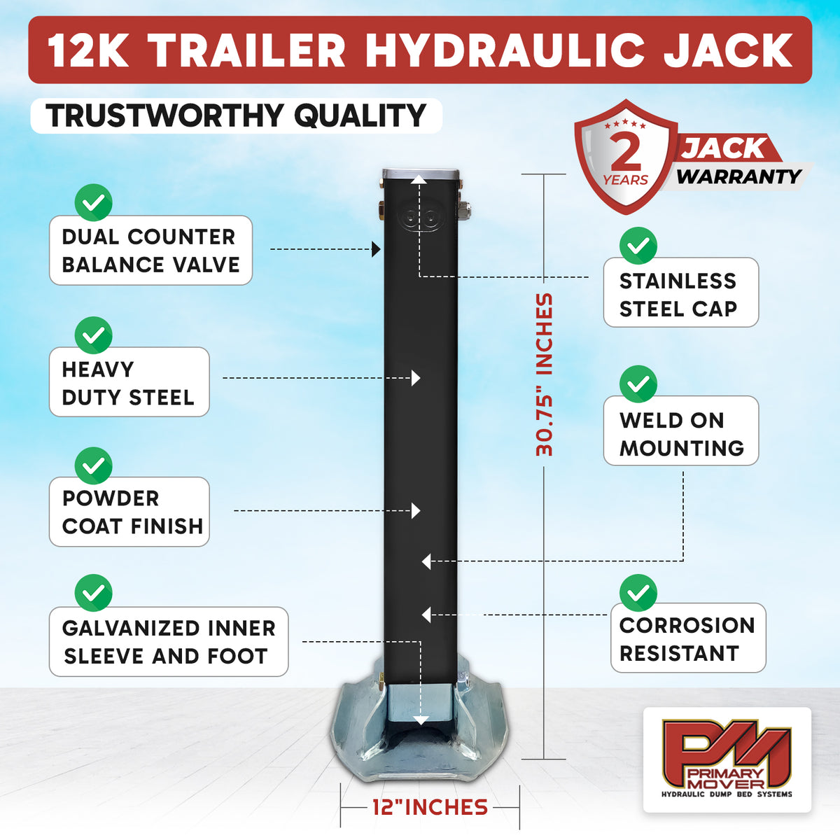 24K Double Hydraulic Trailer Jack Leg Kit with dual jacks and remote pendant, showcasing its robust build and advanced lifting capabilities for heavy-duty trailer support.