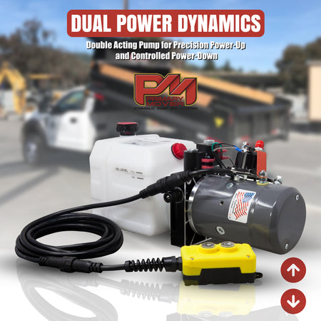 Primary Mover Hydraulic Trailer Jack with 24k Double Hydraulic Trailer Jack Leg Kit, featuring 12,000-pound lifting capacity, powerful hydraulic system, dual holding valve, and zinc-plated components for durability and stability.