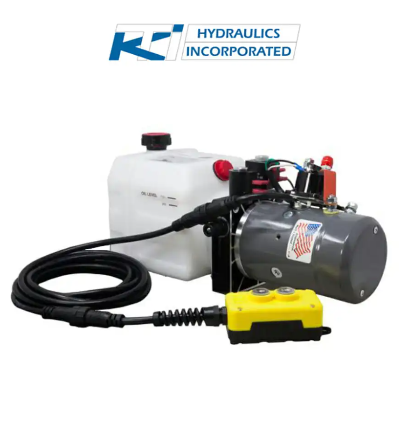 KTI Double Acting 12vdc Poly and Metal Tank Hydraulic Power Units