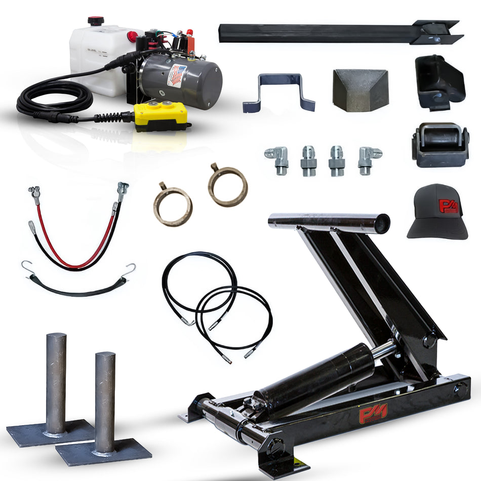 Hydraulic Scissor Hoist Kit - 3 Ton Capacity - Fits 8-10' Dump Body | PF-310