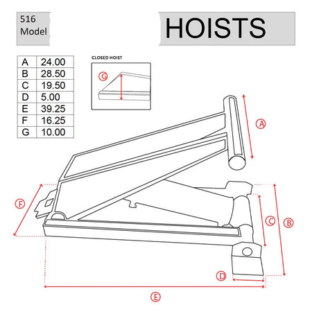 8 Ton Hydraulic Scissor Hoist Kit PF-516, ideal for 10-14' dump bodies, featuring a robust 5.5 cylinder for heavy lifting in trailers.
