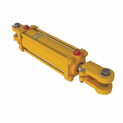 A heavy-duty 4.0 Bore 2500 PSI HTR Hydraulic Cylinder with steel rod, ductile iron piston, and high-quality seals for various industries like trucking, waste management, agriculture, and manufacturing.