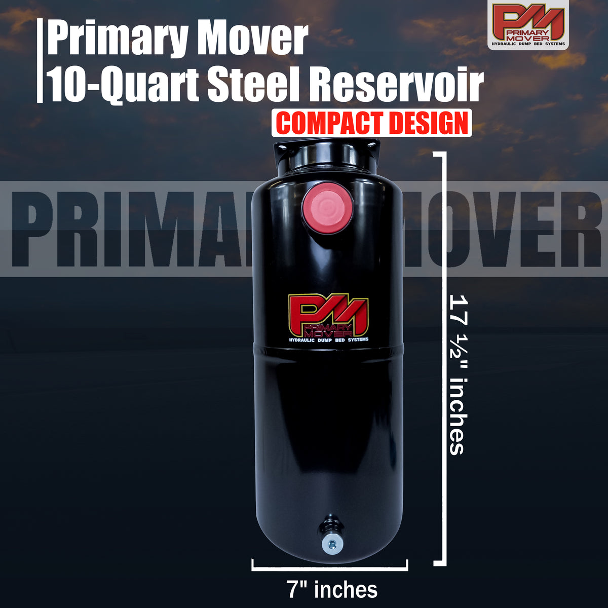 Primary Mover 10 Quart Steel Hydraulic Reservoir