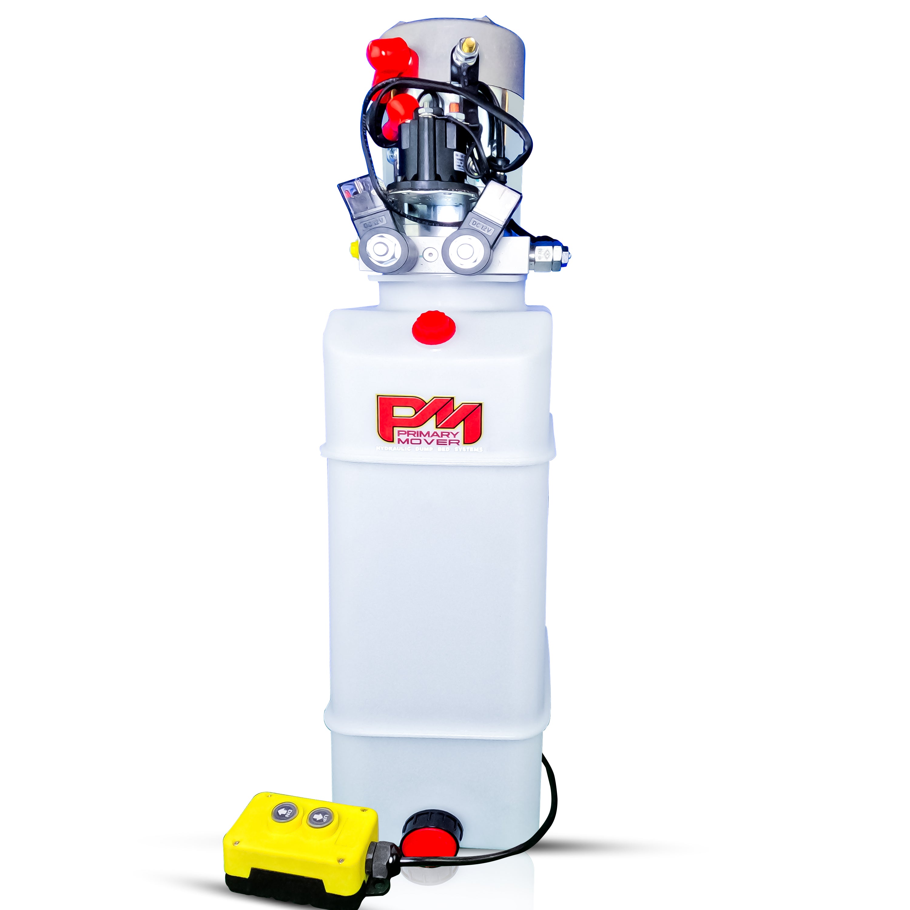 Primary Mover 12V Double-Acting Hydraulic Pump - Precision-crafted for hydraulic dump bed systems, offering dual-acting functionality and exceptional value.