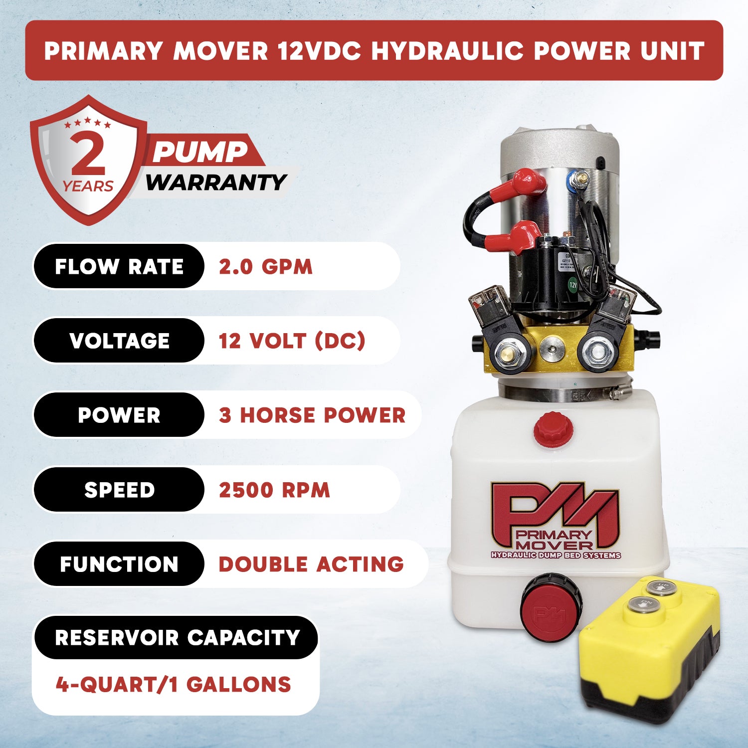 24k Double Hydraulic Trailer Jack Leg Kit with visible yellow and black battery, featuring dual jacks for heavy-duty lifting, weld-on or bolt-on options.