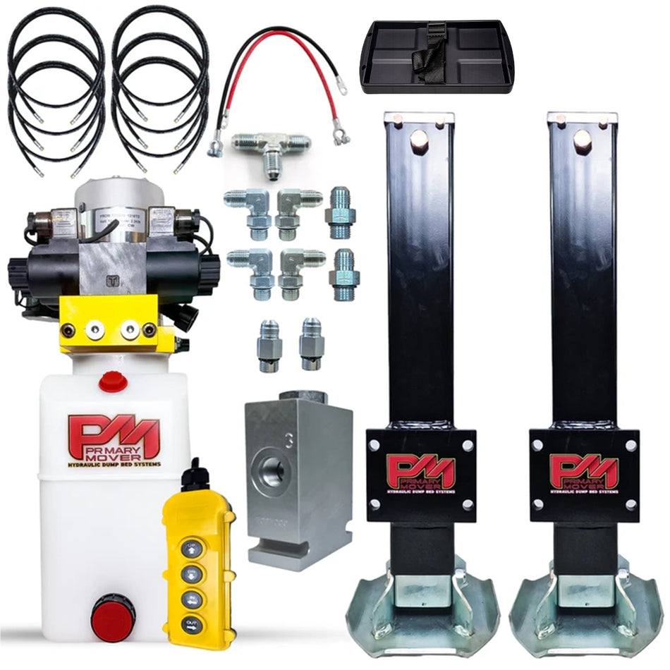 24k Double Hydraulic Trailer Jack With (Dual Double Pump) Kit "Weld On" or "Bolt On"