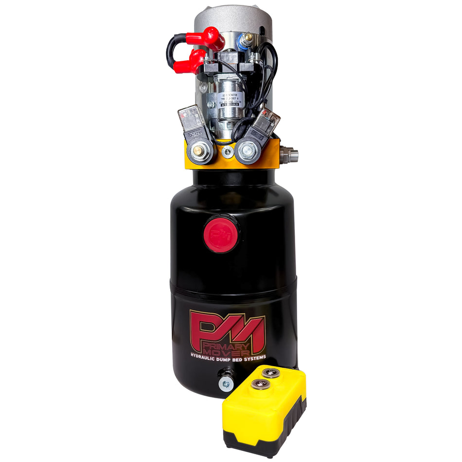 Primary Mover 12V Double-Acting Hydraulic Power Unit Steel Reservoirs – 3 HP Motor