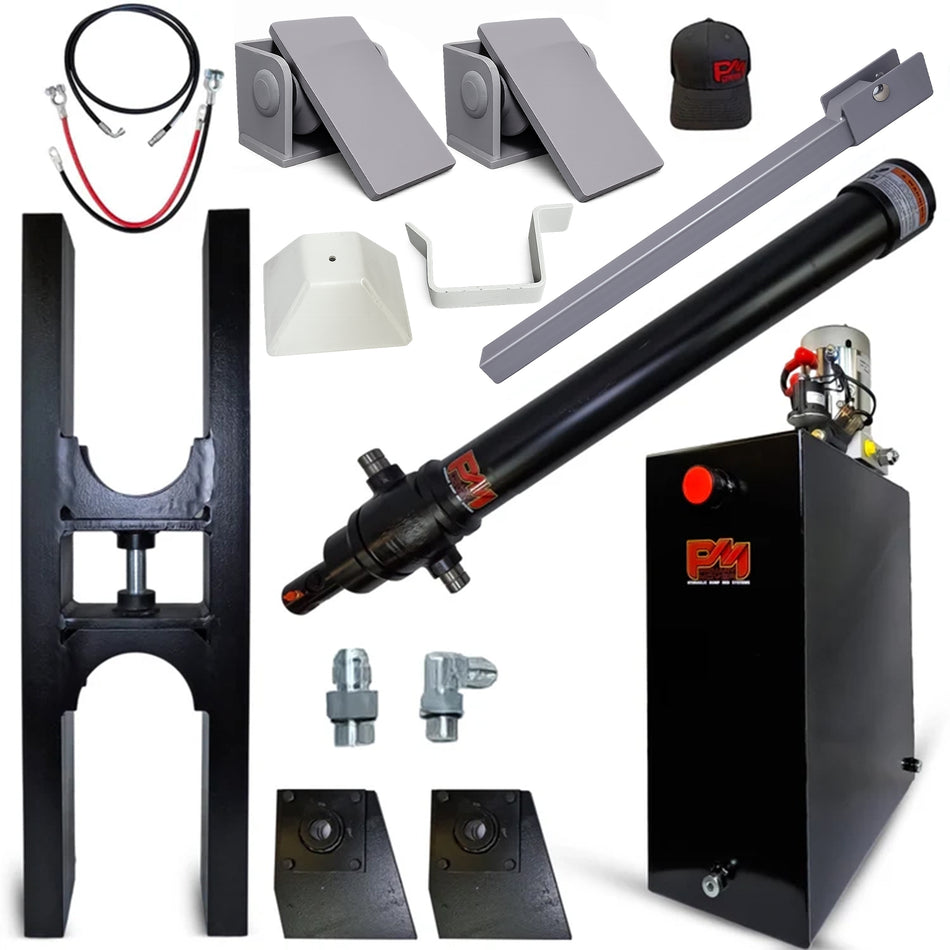 Telescopic Dump Trailer Cylinder Kit - 30 Ton Capacity - 120" Stroke - Fits 12-16' Dump Body | EF-12-120