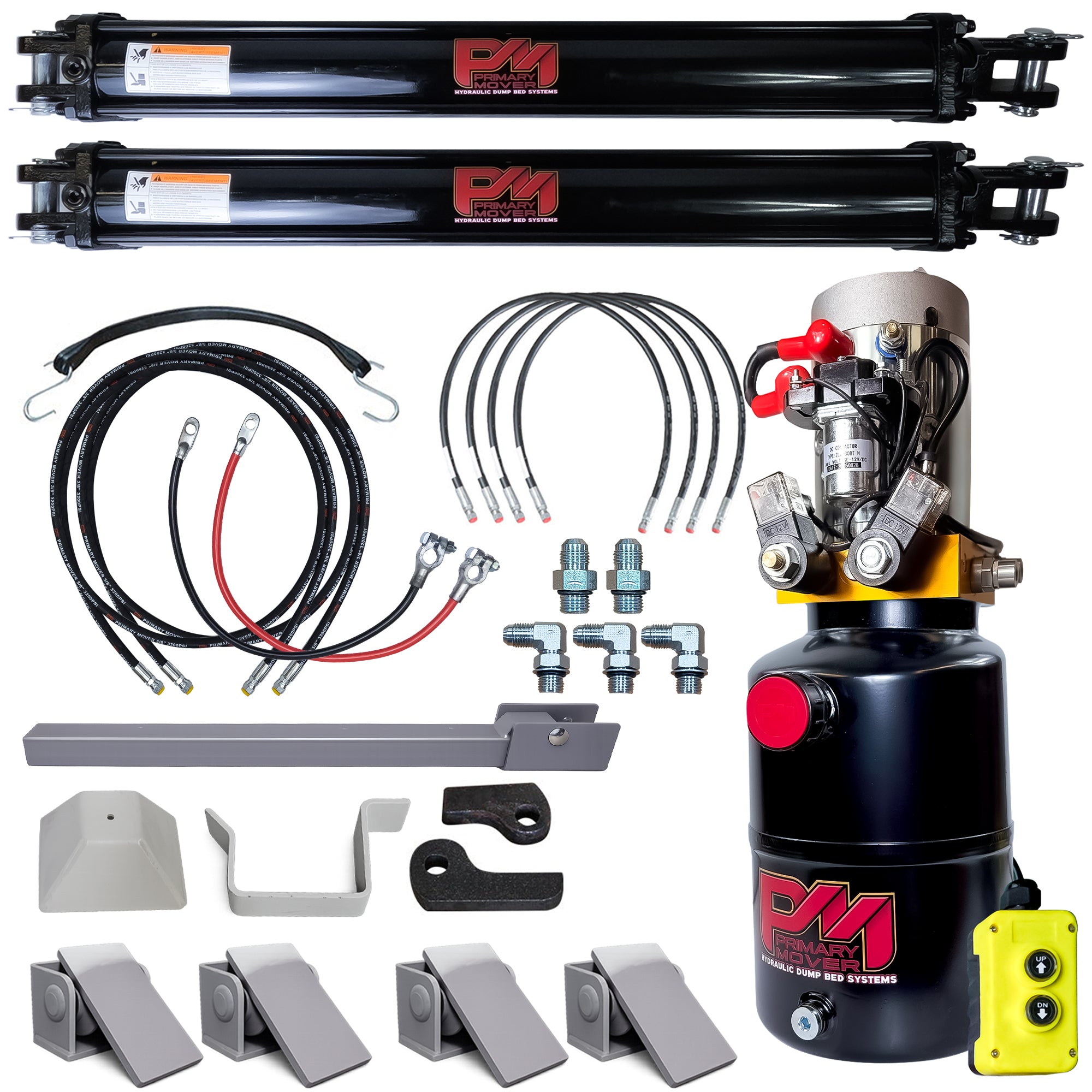 **Title:** Dual 3.5 x 30 Cylinders Direct Push Lift Kit | PFK-3530-DP2

**Meta Description:** Enhance your trailer with the Dual 3.5 x 30 Cylinders Direct Push Lift Kit. Includes complete installation components for superior hydraulic lifting.

**Alt Text:** Complete hydraulic lift kit with dual cylinders, pump, hoses, and wiring. Perfect for enhancing trailer lifting capabilities.