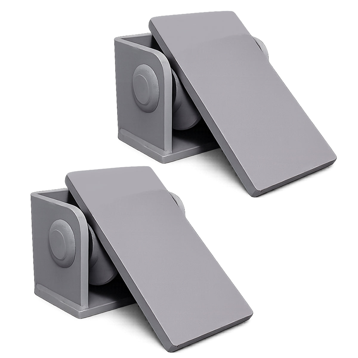 **Title:** Heavy Duty 2Pcs Dump Truck Trailer Body Hinges  

**Meta Description:** Enhance your dump truck with Heavy Duty Hinges for superior strength and stability. Ideal for extreme lifting, ready-to-weld construction ensures maximum performance.

**Alt Text:** Adjustable gray plastic stands pivot, resembling Heavy Duty 2Pcs Dump Truck Trailer Body Hinges.
