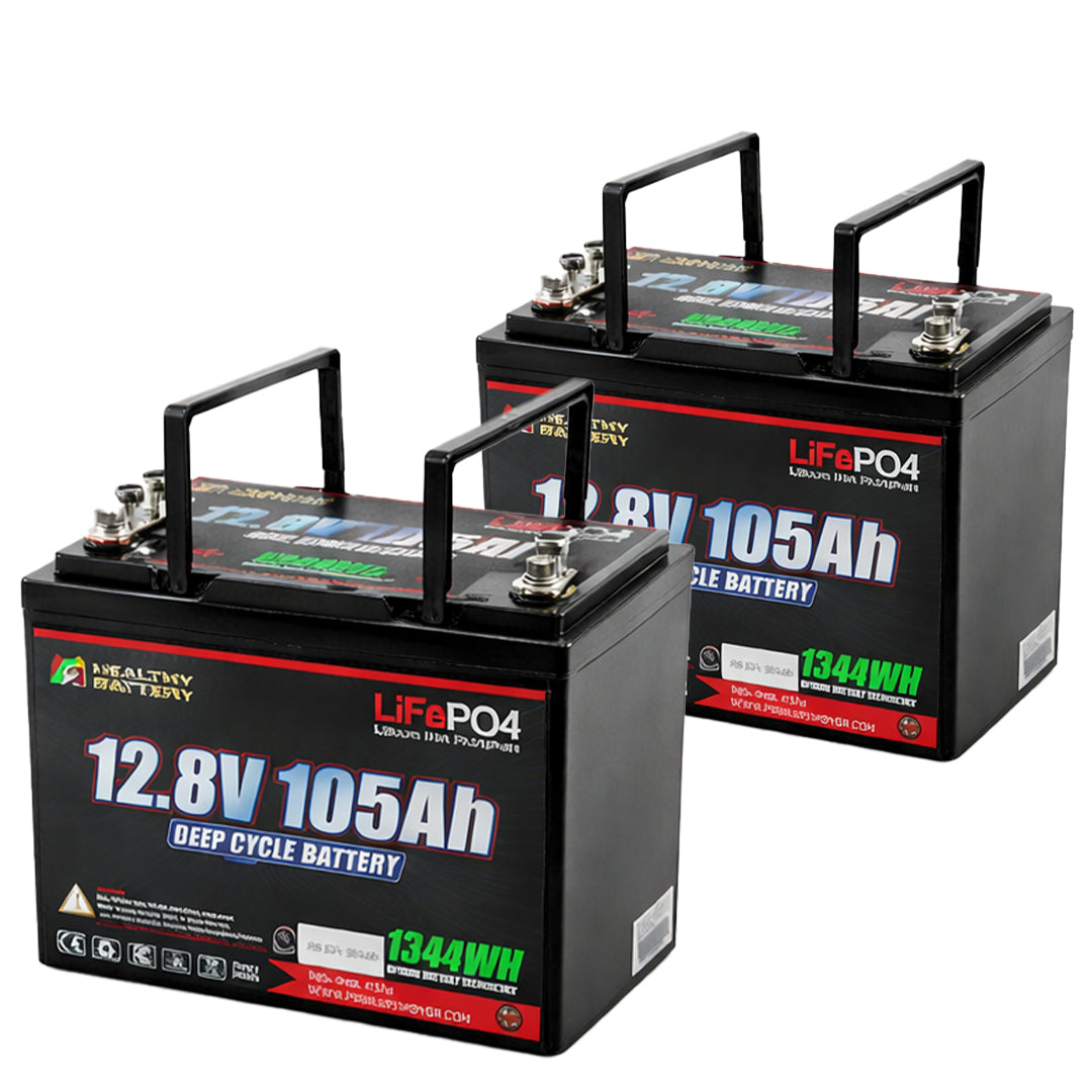 **Title:** Dual 12V 105Ah LiFePO4 Battery Kit for Dump Trailers

**Meta Description:** Boost dump trailer performance with the Dual 12V 105Ah LiFePO4 Battery Kit. Delivering 210Ah, it ensures consistent power for hydraulic systems.

**Alt Text:** Two black LiFePO4 batteries, 12.8V 105Ah, designed for dump trailers to improve hydraulic performance with 210Ah total output.