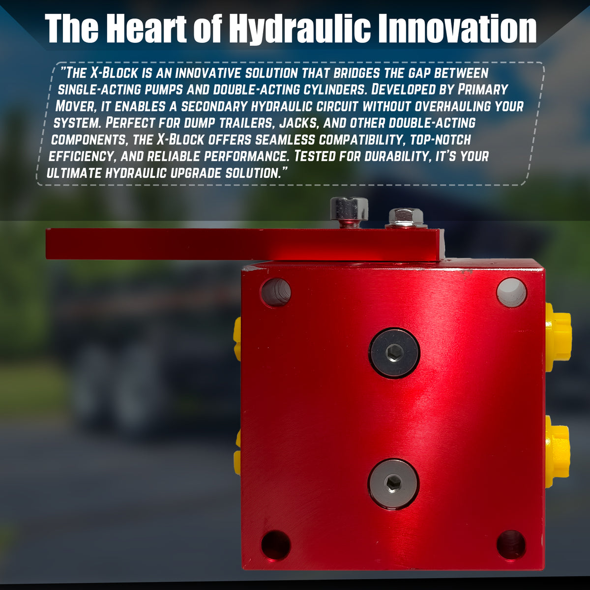Primary Mover X-Block Hydraulic Adapter for Dual-Circuit Pumps
