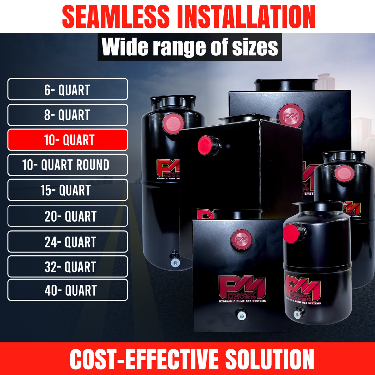 Hydraulic Power Unit Replacement Reservoir 10 Quart Steel shown in design schematic, highlighting its robust steel construction and compatibility with various hydraulic systems.
