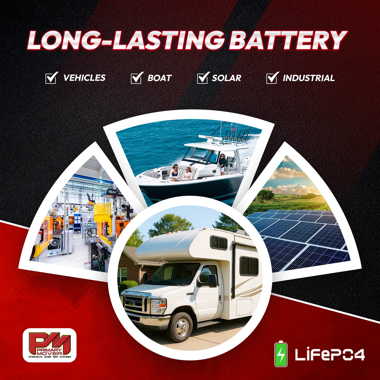 **Title:** Healthy Battery 12.8V 105Ah LiFePO4 Deep Cycle Battery

**Meta Description:** Reliable 12.8V 105Ah LiFePO4 battery for RVs, boats, solar, industrial use. Features Bluetooth monitoring, robust BMS, and long-lasting performance.

**Alt Text:** Promotional graphic of Healthy Battery 12.8V 105Ah LiFePO4 for RVs, boats, solar, and industrial use, highlighting long-lasting, reliable energy.