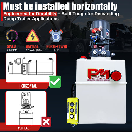 **Title:** KTI 12V Double-Acting Hydraulic Pump - Poly Reservoir

**Alt text:** KTI 12V hydraulic pump with poly reservoir, engineered for horizontal install in dump trailers, featuring a remote control and durable design for heavy-duty use.

**Meta Description:** Discover the KTI 12V Double-Acting Hydraulic Pump with a poly reservoir, designed for horizontal installation in dump trailers. Reliable, durable, and efficient for heavy-duty applications.