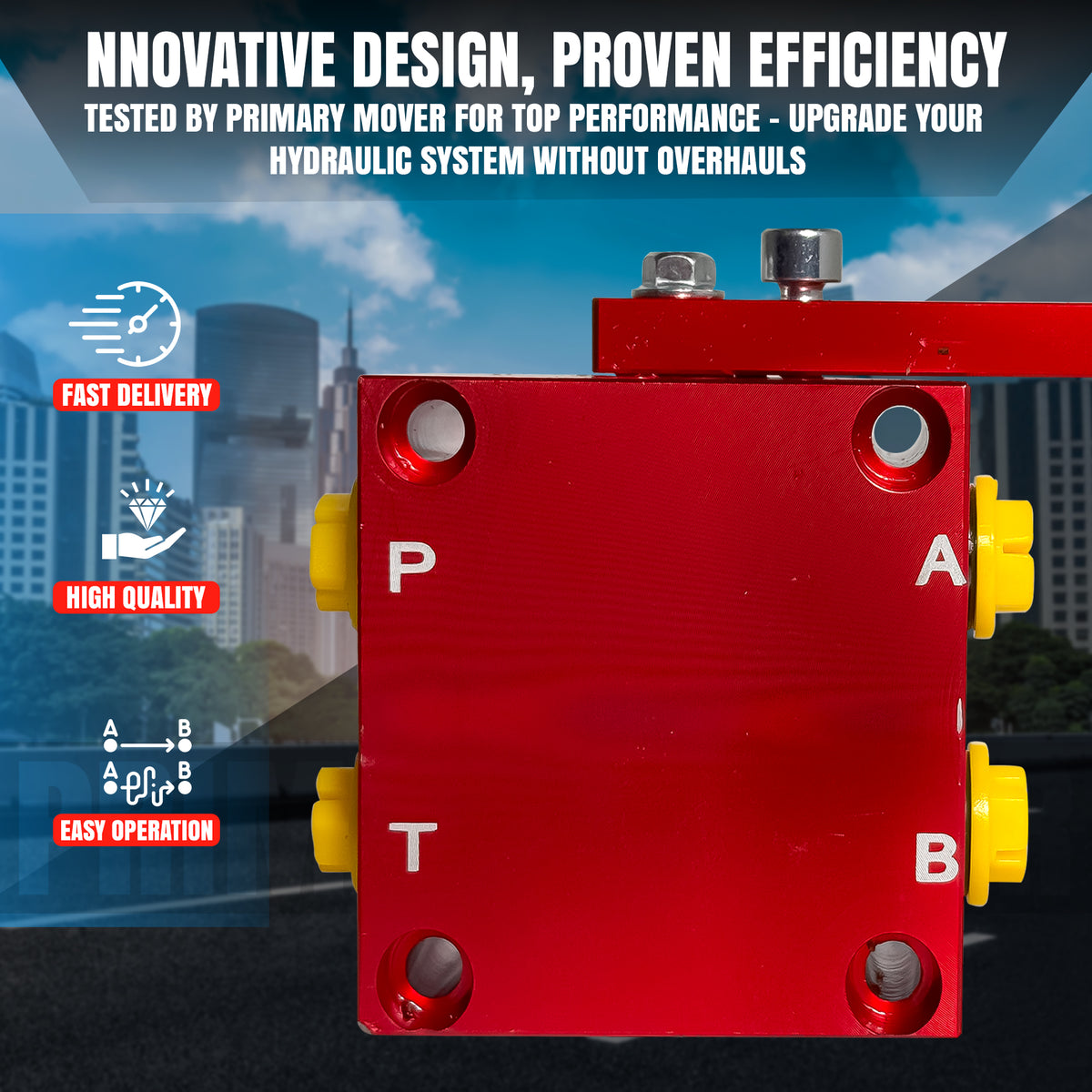 Primary Mover X-Block Hydraulic Adapter for Dual-Circuit Pumps
