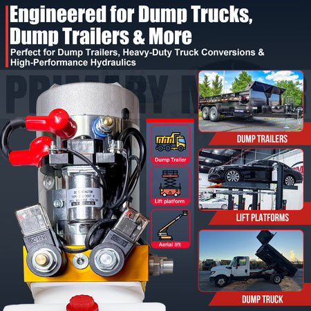 **Title:** Primary Mover 12V Hydraulic Power Unit – 3 HP Motor, Poly Tanks

**Alt Text:** Image of the Primary Mover 12V Double-Acting Hydraulic Power Unit with 3 HP motor, showcasing its usage in dump trailers and lift platforms.

**Meta Description:** Discover the Primary Mover 12V Double-Acting Hydraulic Power Unit, featuring a 3 HP motor and poly tanks, ideal for dump trailers and heavy-duty applications.