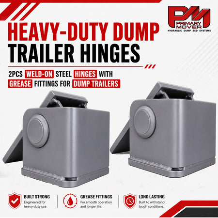 **Title:** Heavy Duty 2Pcs Dump Truck Trailer Body Hinges

**Alt Text:** Heavy-duty steel hinges with grease fittings for dump trailers, featuring robust construction for extreme lifting applications.

**Meta Description:** Discover the Heavy Duty 2Pcs Dump Truck Trailer Body Hinges with grease fittings. Ideal for demanding applications, ensuring strength and durability for hydraulic dump beds.