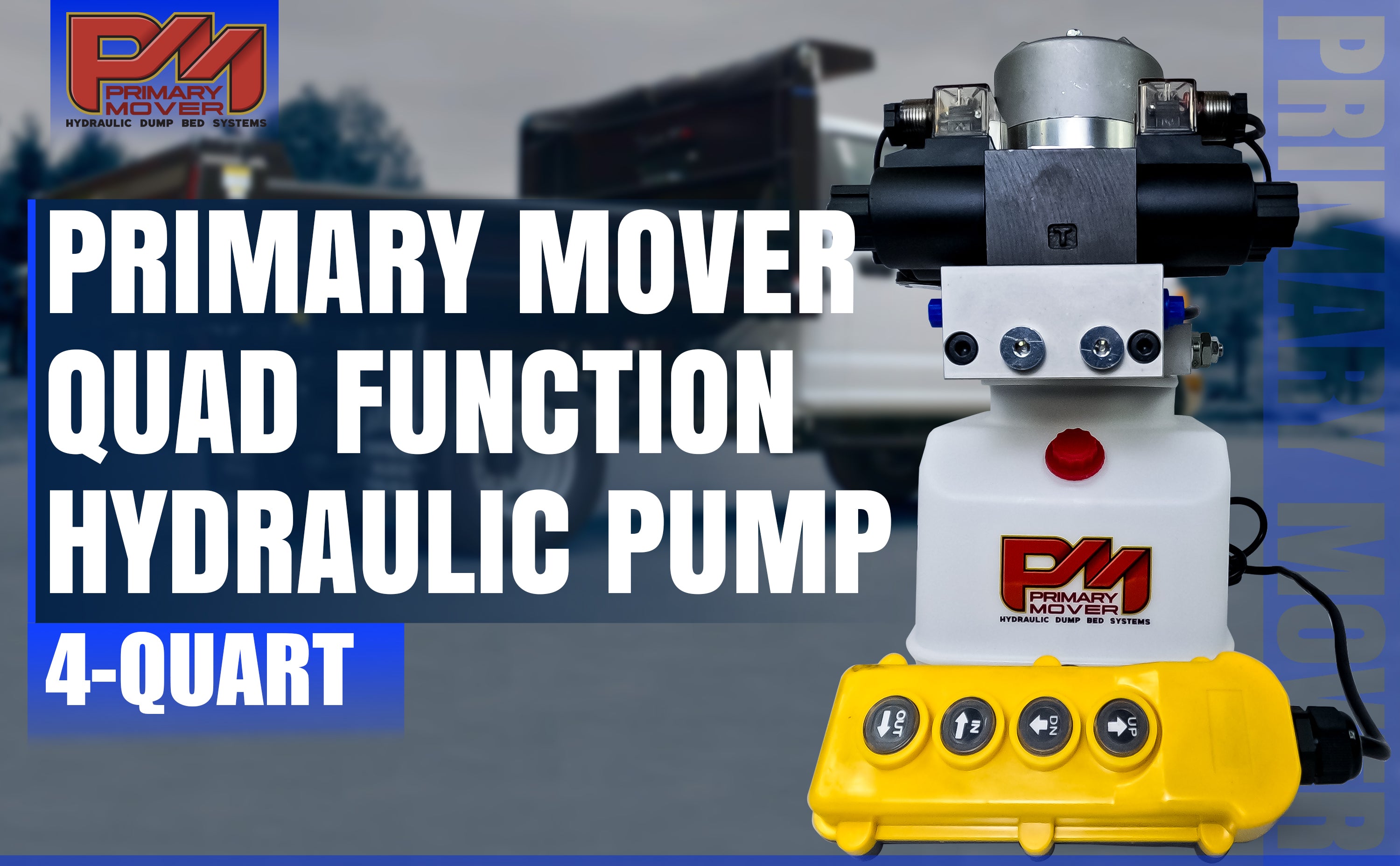 Compact and powerful Primary Mover 12V Dual Double-Acting Hydraulic Power Unit in action, showcasing dual double configuration for versatile hydraulic operations.