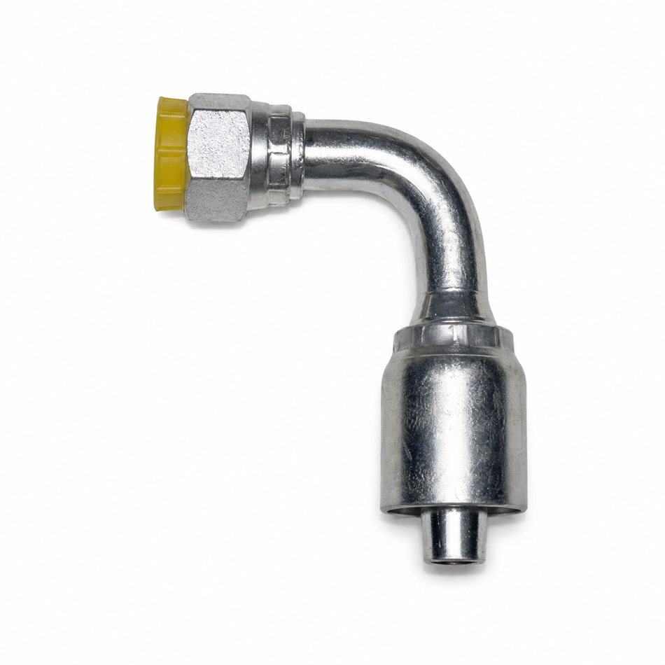 #8 JIC Female Swivel 90° Hydraulic Crimp Fitting – 1/2" Hose (-8)