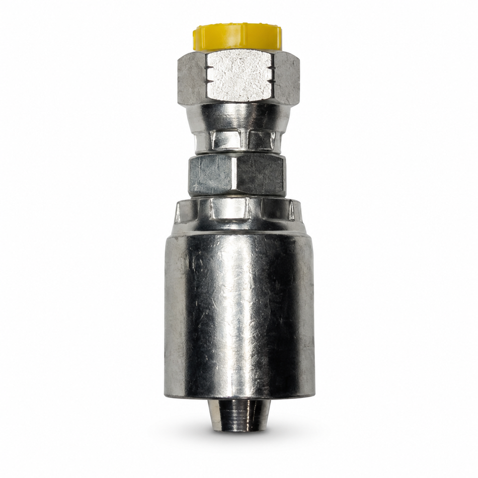 #6 JIC Female Swivel Straight Hydraulic Crimp Fitting – 3/8" Hose (-6)