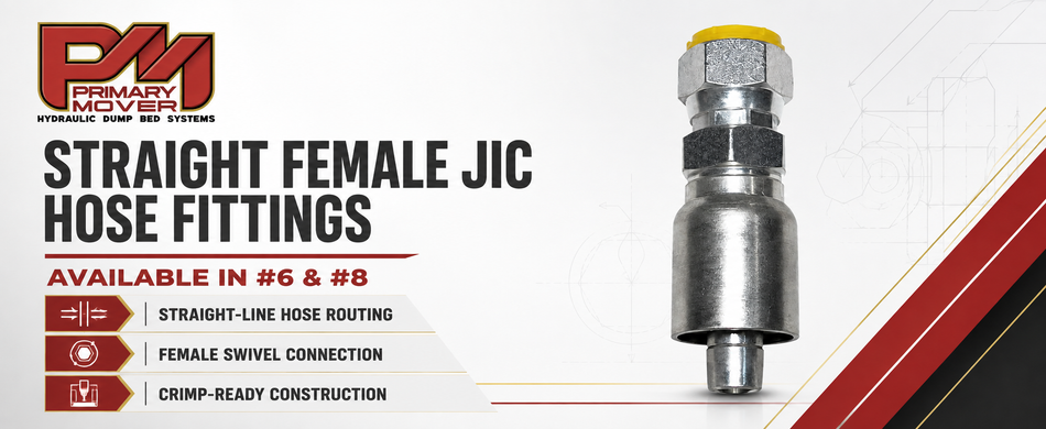 #6 JIC Female Swivel Straight Hydraulic Crimp Fitting – 3/8" Hose (-6)