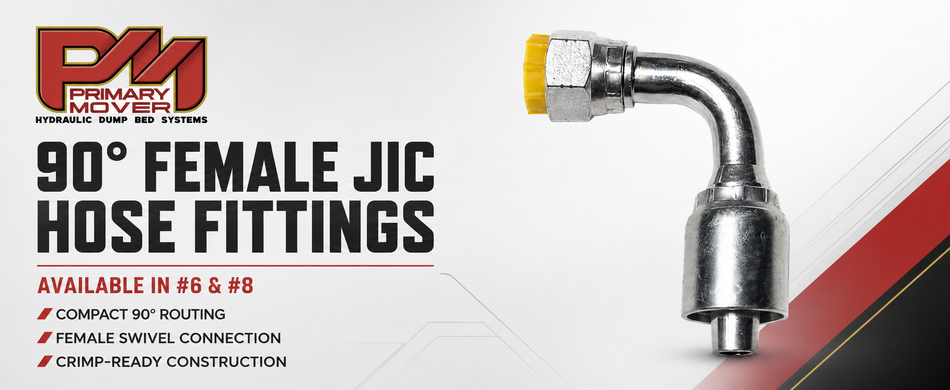 #8 JIC Female Swivel 90° Hydraulic Crimp Fitting – 1/2" Hose (-8)