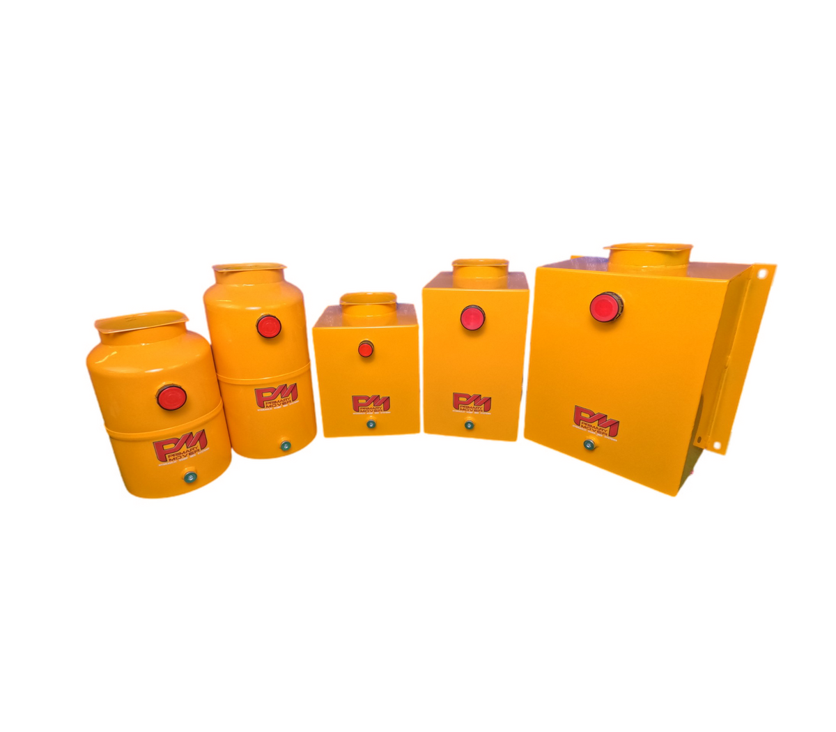 DLH 12V Single-Acting Hydraulic Pump with Steel Reservoir, featuring a yellow cylinder and red button, designed for reliable, efficient, and versatile hydraulic operations.