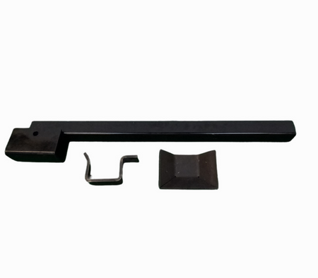 Telescopic dump trailer cylinder kit with 90 stroke, fits 10-12' dump body, lifting 20+ tons. Includes mounting brackets, hydraulic power unit, fittings, safety arm, and more.