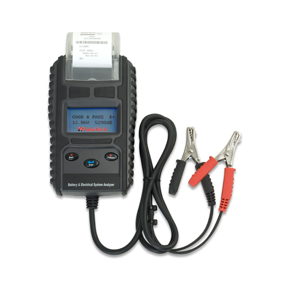 12V Digital Battery Tester with built-in printer, featuring comprehensive testing options and innovative data storage technology. Get accurate results for your vehicle's battery performance. Available at Primary Mover.
